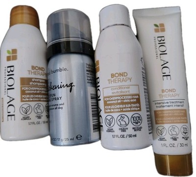 NEW Travel Size Biolage Bond Therapy Shampoo, Conditioner, Intensive Treatment