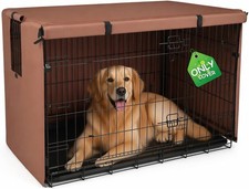 Dog Crate Cover,Heavy Duty Waterproof Wire Kennel Cover,Brown 42 in
