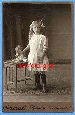 Photo, Large, Young Girl with Doll, Circa 1900!!!