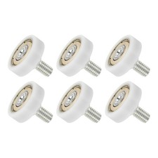6 PCS Drawer Rollers 22mm x 7mm Wheel 4mm Step Nylon Bearing Roller Pulley White