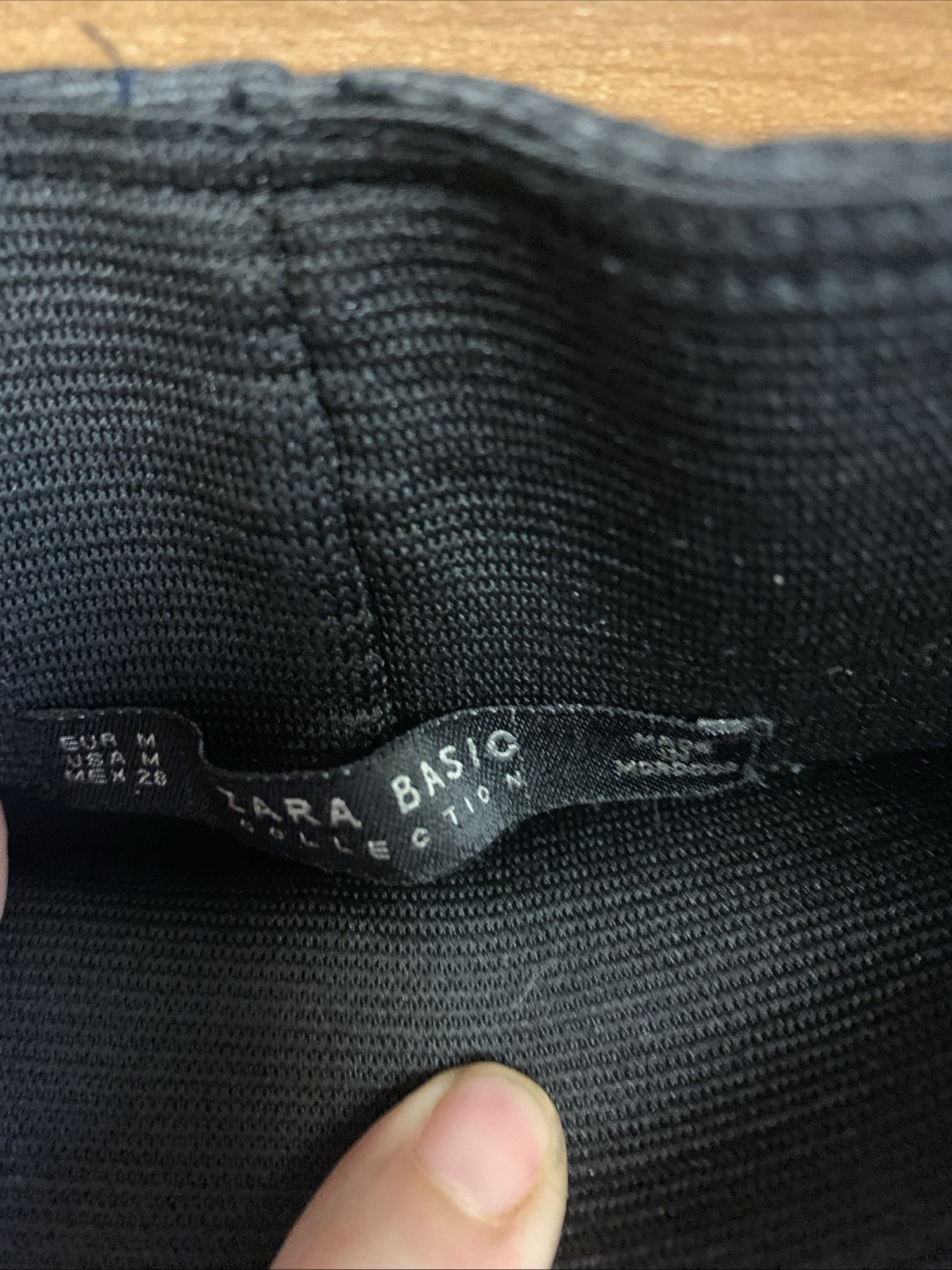 Zara Basic Collection Gray Blue Plaid  Stretch Le… - image 4