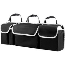 Car Trunk Organizer Waterproof Hanging Storage Bag Large Pockets Universal Black