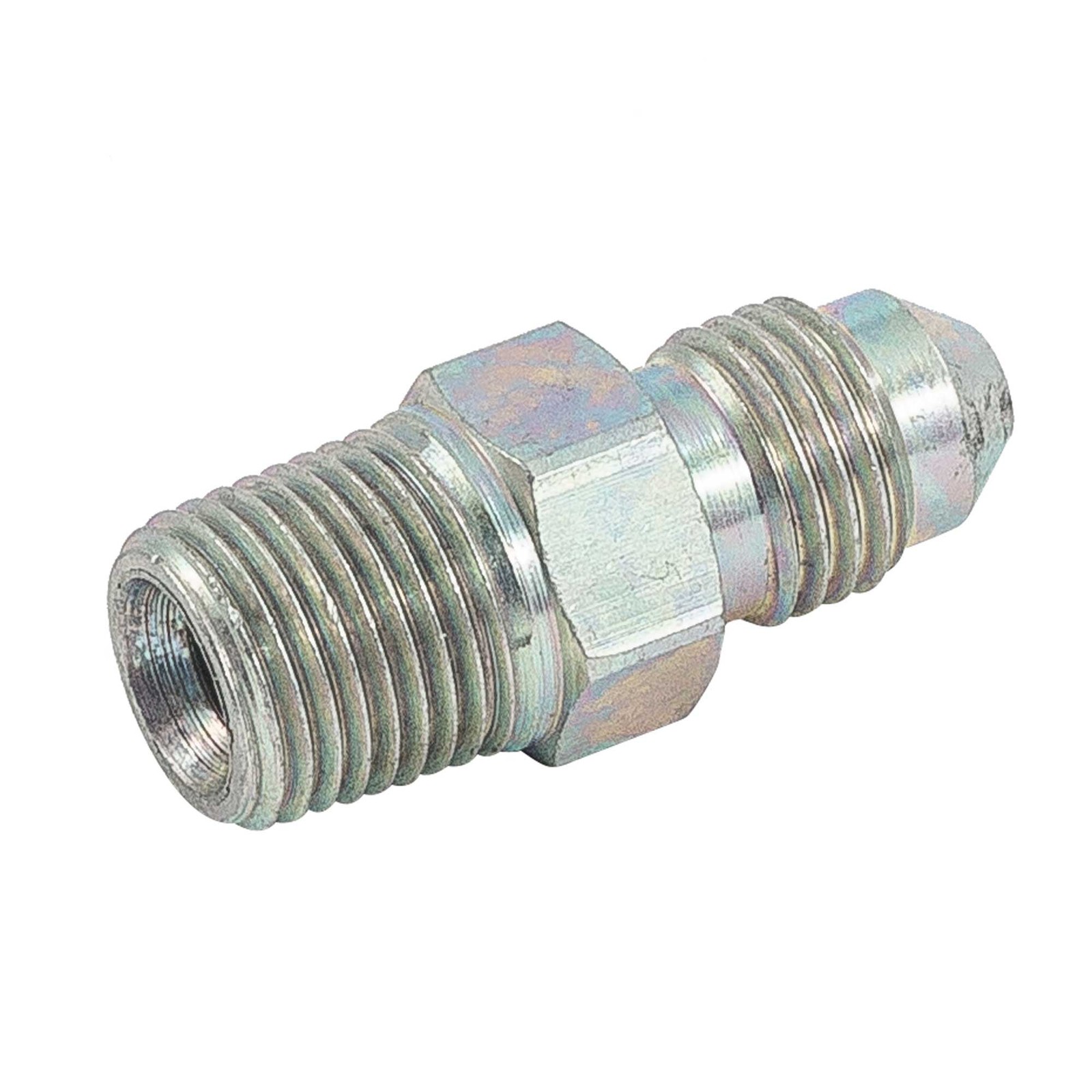 APS 1/8 NPTF x 9/16 JIC Male To Male Steel Fitting For Oil / Water / Brake Line