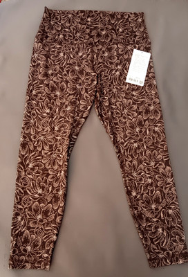 Lululemon Align High Rise 25  Dotted Magnolia Pink Multi Size 12 NWT