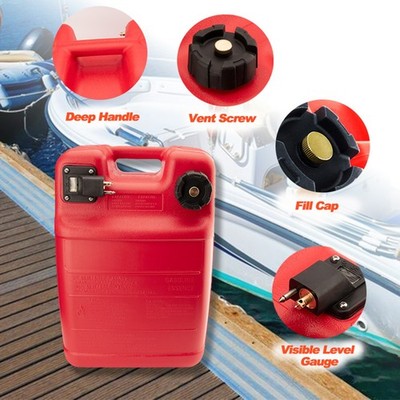 24L Portable Boat Fuel Tank 6 Gallon Outboard Gas Tank With