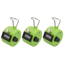 Pitch Counter Clicker, 4-Digit Number Clicker for Counting 3 Pcs Green