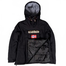 Giacca Geografica Napapijri Skidoo Vintage Nera Uomo M Anorak Cappotto Outdoor