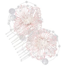 Brides Side Combs Wedding Crystal Hair Flower Bridal Accessories