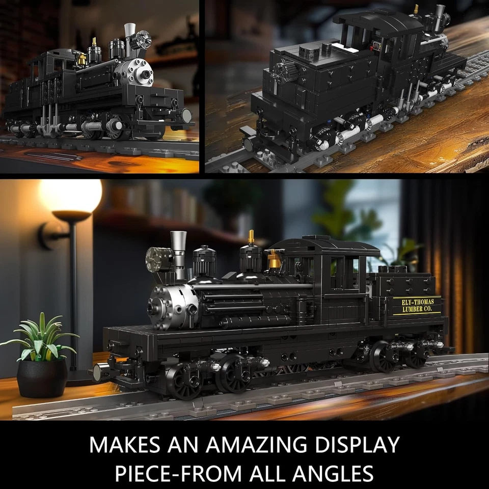 Shay-Type Steam Locomotive Building Set with LED Lighting, Remote/App Control Mo - Image 4 of 4