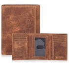 Tri fold Leather Wallet for Men with RFID | Slim Wallets for Men with 1 ID an...