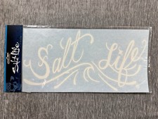 Salt Life Signature Decal 10.5 Sticker White Ocean Surf Beach Genuine Car Truck