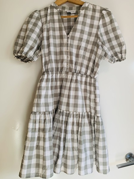 Tokito Puff Sleeve Mini Shirt Dress - Size 8 - Like New