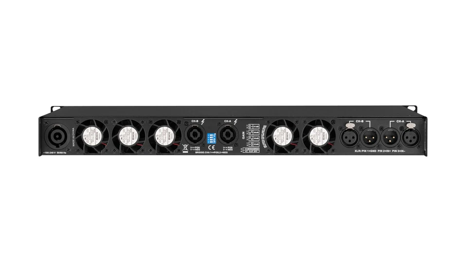 1X CVR Audio DSP-654 BLACK Professional Amplifier 1 Space 650 Watts x 4 at 8-Ohm - Image 2 of 3