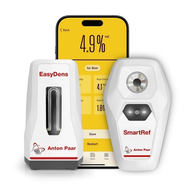 Alcohol Meter by Anton Paar   Includes EasyDens Hydrometer & SmartRef Refr