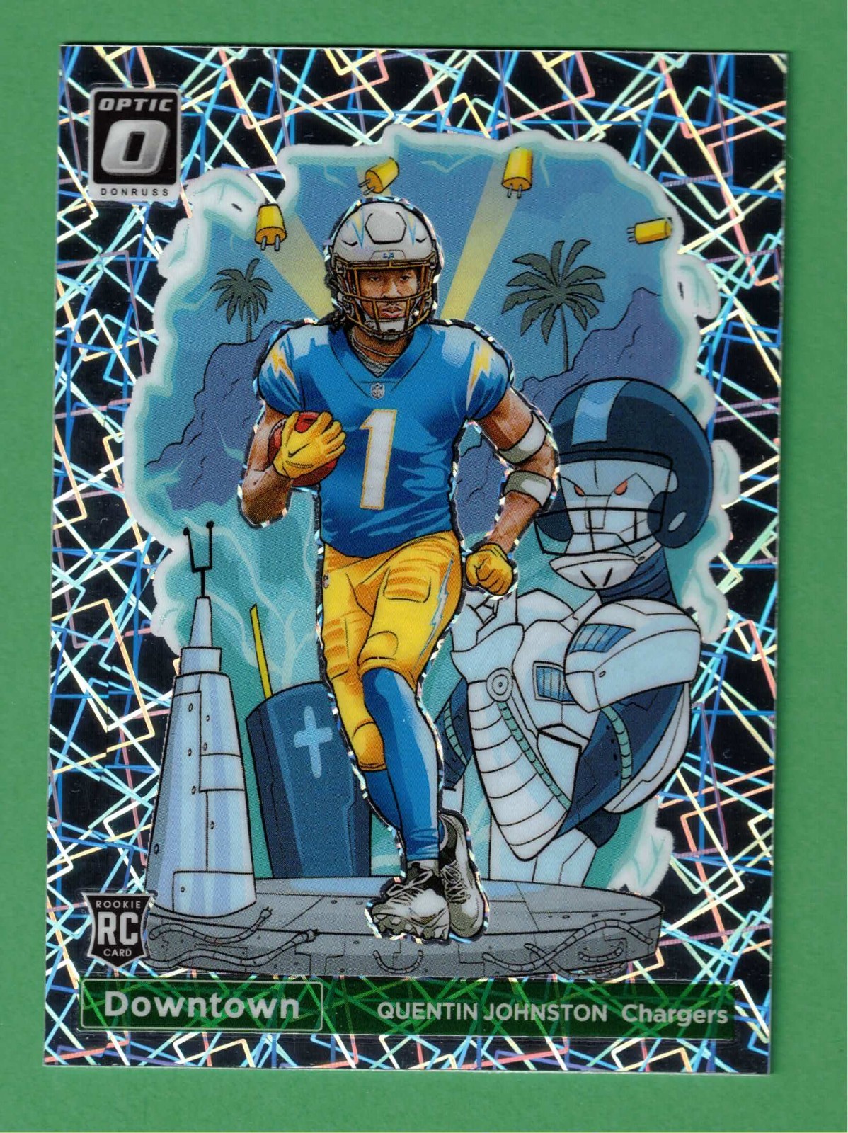 2023 PANINI DONRUSS OPTIC QUENTIN JOHNSTON DOWNTOWN SSP ROOKIE RC #D-16 CHARGERS