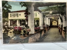 Entrance The Biltmore Montecito Santa Barbara California Handcolored Postcard #8