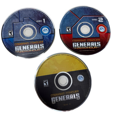 Command & Conquer: Generals Zero Hour PC - Lot Of 3 Discs CDs