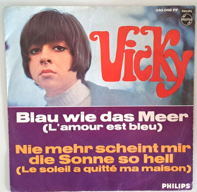 VICKY Leandros - BLAU WIE DAS MEER  dt Coverversion  L'AMOUR EST BLEU  ESC