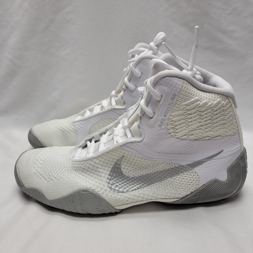 Nike Tawa Flyknit Wrestling Shoes Men Size 13 White / Silver #CI2952 ...
