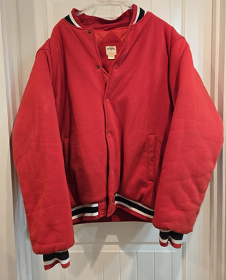 Red Mark Brand 3XL Unisex Thrashed Varsity Jacket Bomber Letterman Jacket