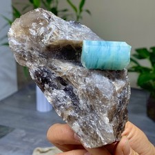 1.17LB Rare!Natural beautiful Prism shaped Aquamarine Raw Crystal Specimen Rough