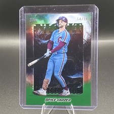 2025 Topps Night Terrors Bryce Harper Green Foil /99 Phillies Baseball