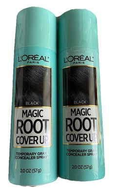 L'Oreal Magic Root Cover Up Temporary Gray Concealer Spray Black Lot Of 2