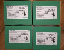 48 X Schneider MCBs  36 x A9F54120 C20 10kA MCBs 12 X  A9F54110 C10 10kA MCBs