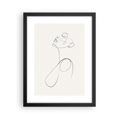 Wandbilder 30x40cm Poster Linie Linie Frau Wandposter Bilder Wall Art Wanddeko