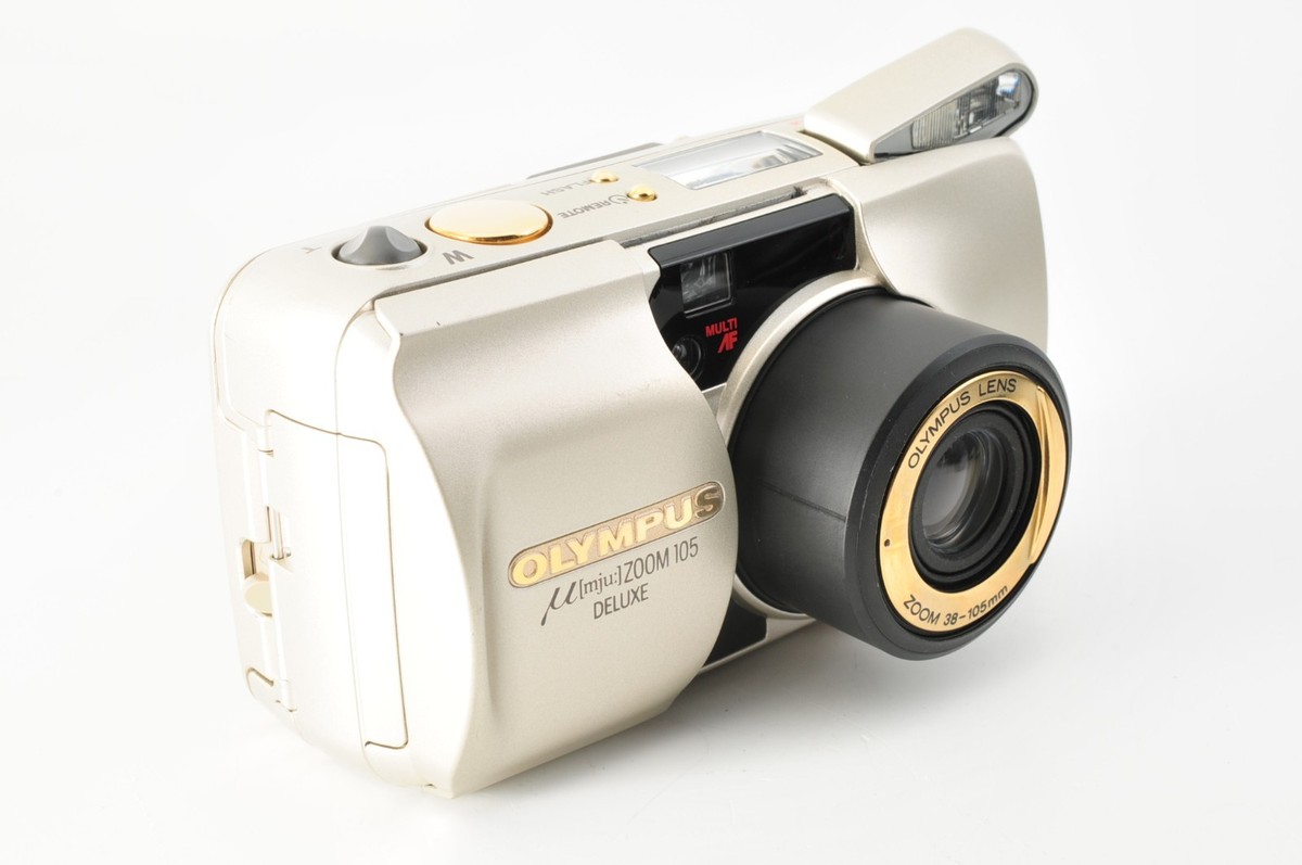 Mint w/Case] Olympus μ mju Zoom 105 Deluxe Point & Shoot