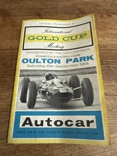 OULTON PARK 19 Sept 1964 INTL GOLD CUP RACE MEETING Official Programme