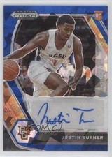 2021-22 Panini Prizm Draft Picks Blue Ice /75 Justin Turner #DP-JTU Auto w5c