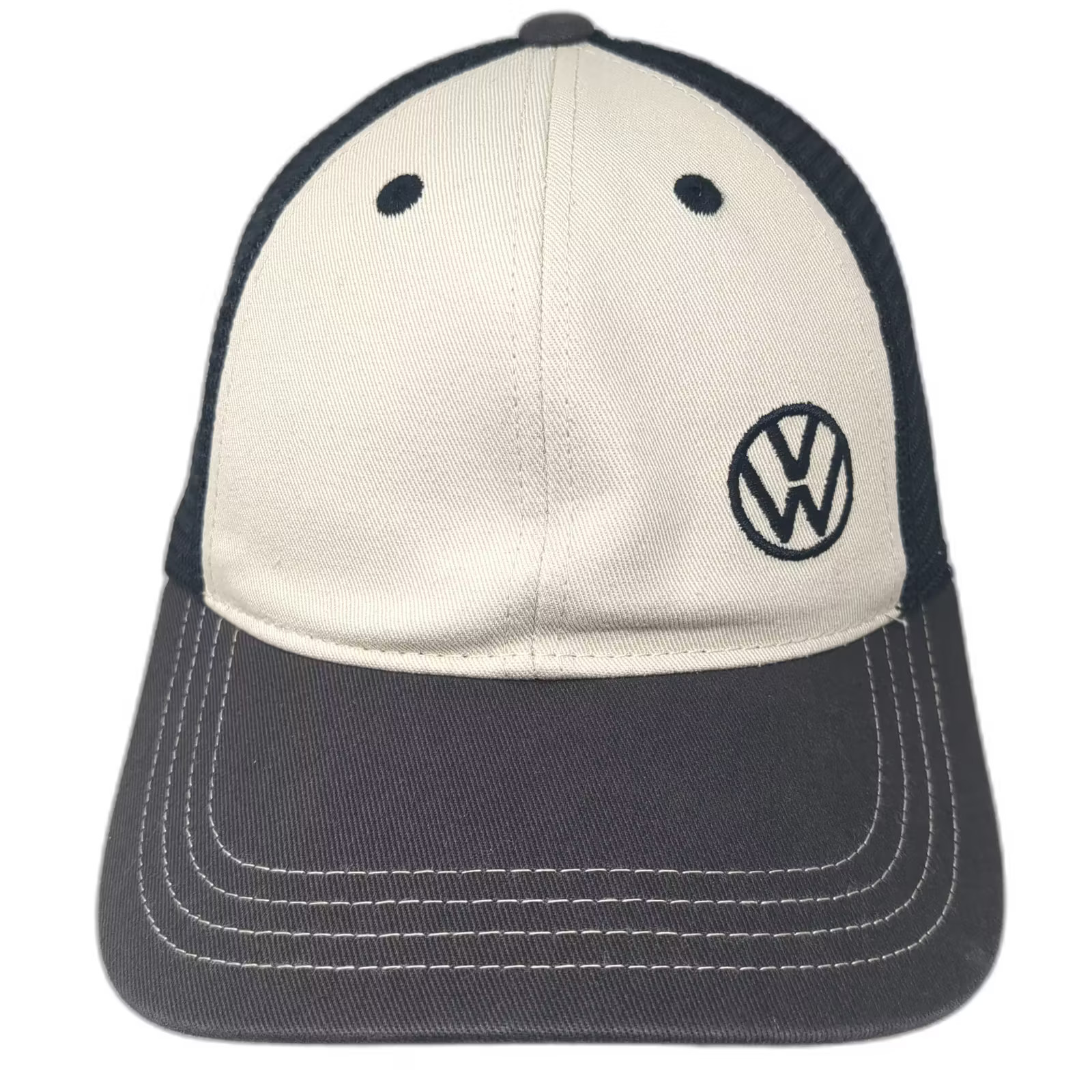 District Trucker Hat Beige Black OS Volkswagen VW Logo Snapb