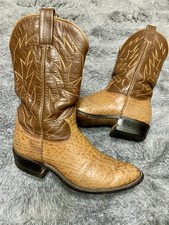 Vintage Tony Lama Boots Size 4 Made in El Paso Tan Color Exotic
