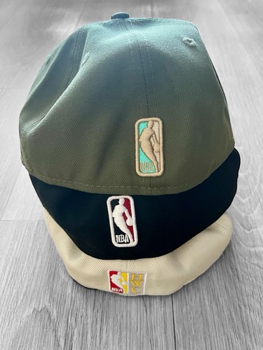 ๐ฅ3 Miami Heat Fitted Hats โ New Era & Mitchell & Ness โ Size 7 1/4 โ Brand New! - Picture 3 of 9