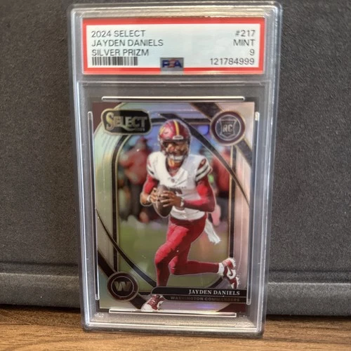 2024 PANINI SELECT SILVER PRIZM #217 JAYDEN DANIELS PSA 9