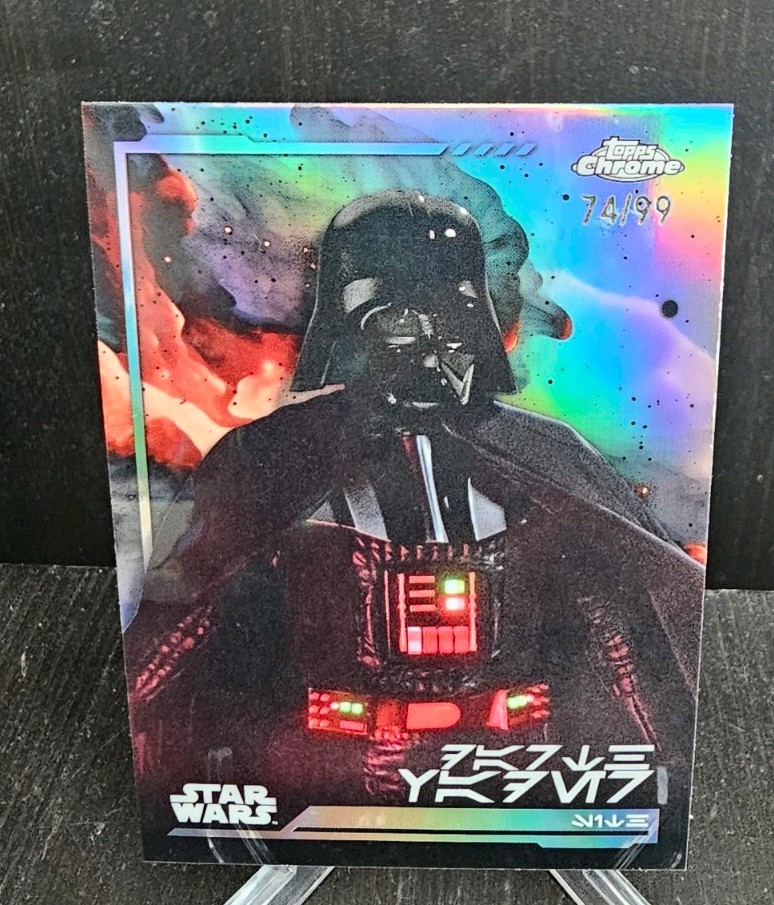 2024 Topps Chrome Star Wars Darth Vader Aurebesh Variation /99 #AV-66