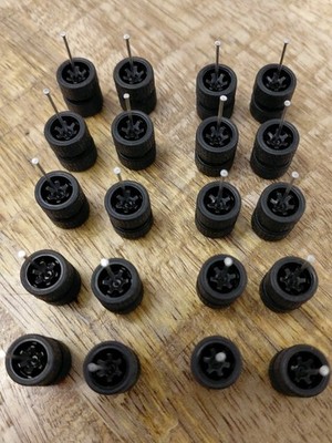 Hot Wheels 1:64 10 Sets Custom Rubber Tyres ROTAGrid black Wheel Swap JDM Stance