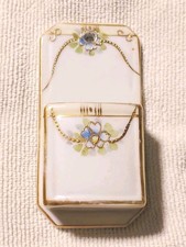 Nippon Floral Matchbox Wall Holder Raised Mor...