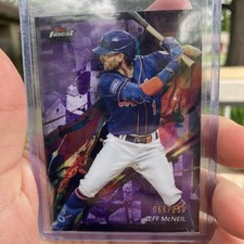 2024 Topps Finest Purple 225/250 #89 Jeff McNeil - New York Mets - MINT