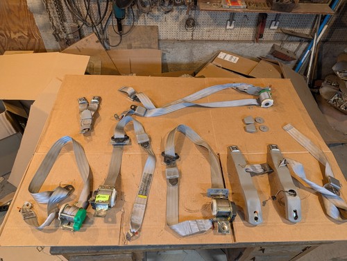 1994-1996 Chevy Caprice Impala SS Gray Seat Belt Set Complete