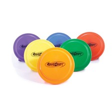 Set of 6 Plastic Flying Discs 9" Outdoor Fun for Kids and Adults