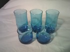 Anchor Hocking Electric Blue Drinking Glasses Set of 5 — photo 1