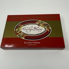 VTG Fitz & Floyd " Bountiful Holiday Sentiment Tray "Count Your Blessings" 2013