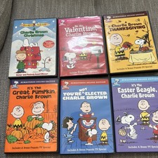 Peanuts Charlie Brown Snoopy Children's Family DVD Lot of 6 Films Holiday Movies