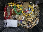 15+ Lb Lot Vintage-Now Costume Junk Jewelry Parts Scrap Beads Earrings Crafts