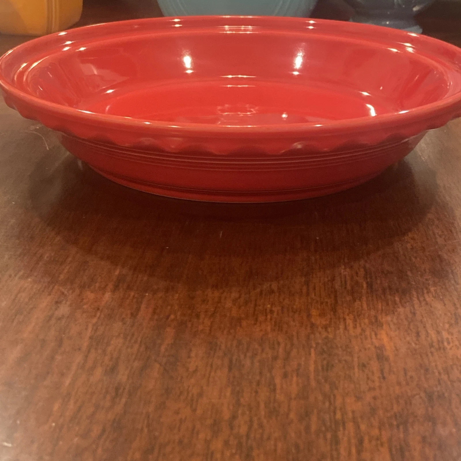 New Fiesta SCARLET 10 3/8” Deep Dish Pie Baker by Homer Laughlin 44OZ