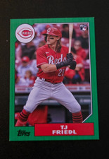 TJ Friedl Cincinnati Reds star center fielder 2022 Topps green rookie card #125