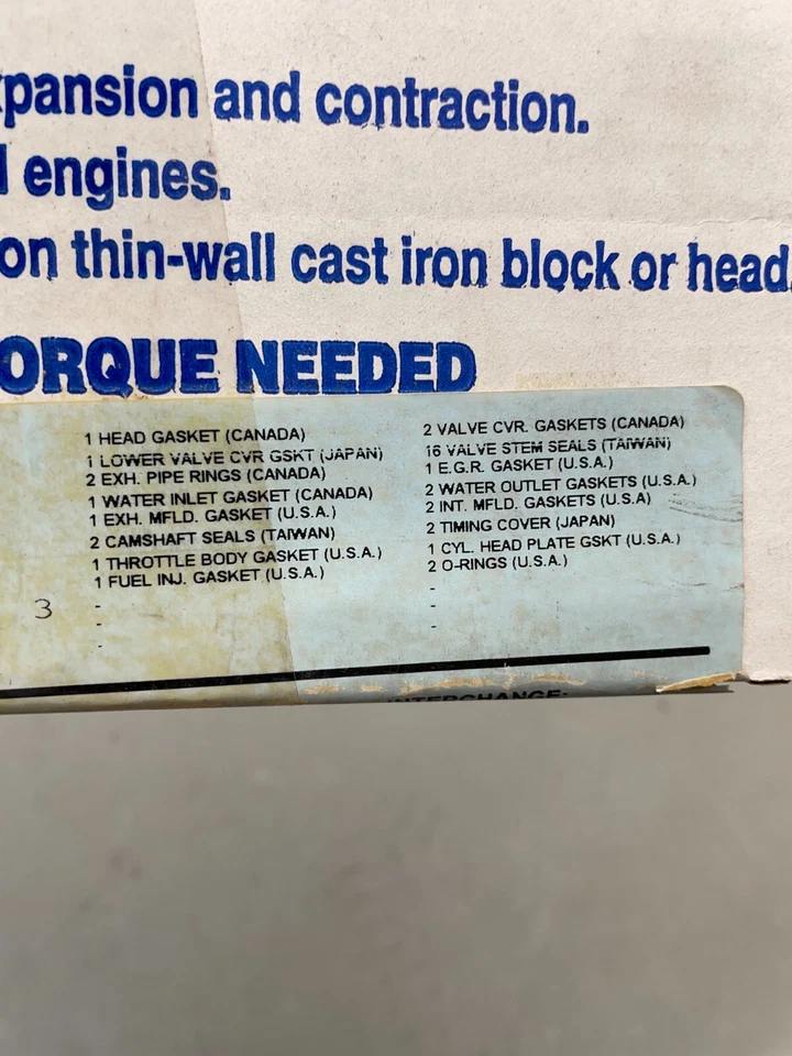 ROL HS32721 Engine Head Gasket Kit NOS xref FELPRO # HS9383PT-1 Foto 3 de 4