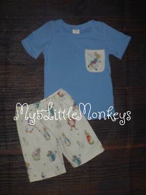 NEW Boutique Peter Rabbit Easter Bunny Boys Shorts Outfit Set